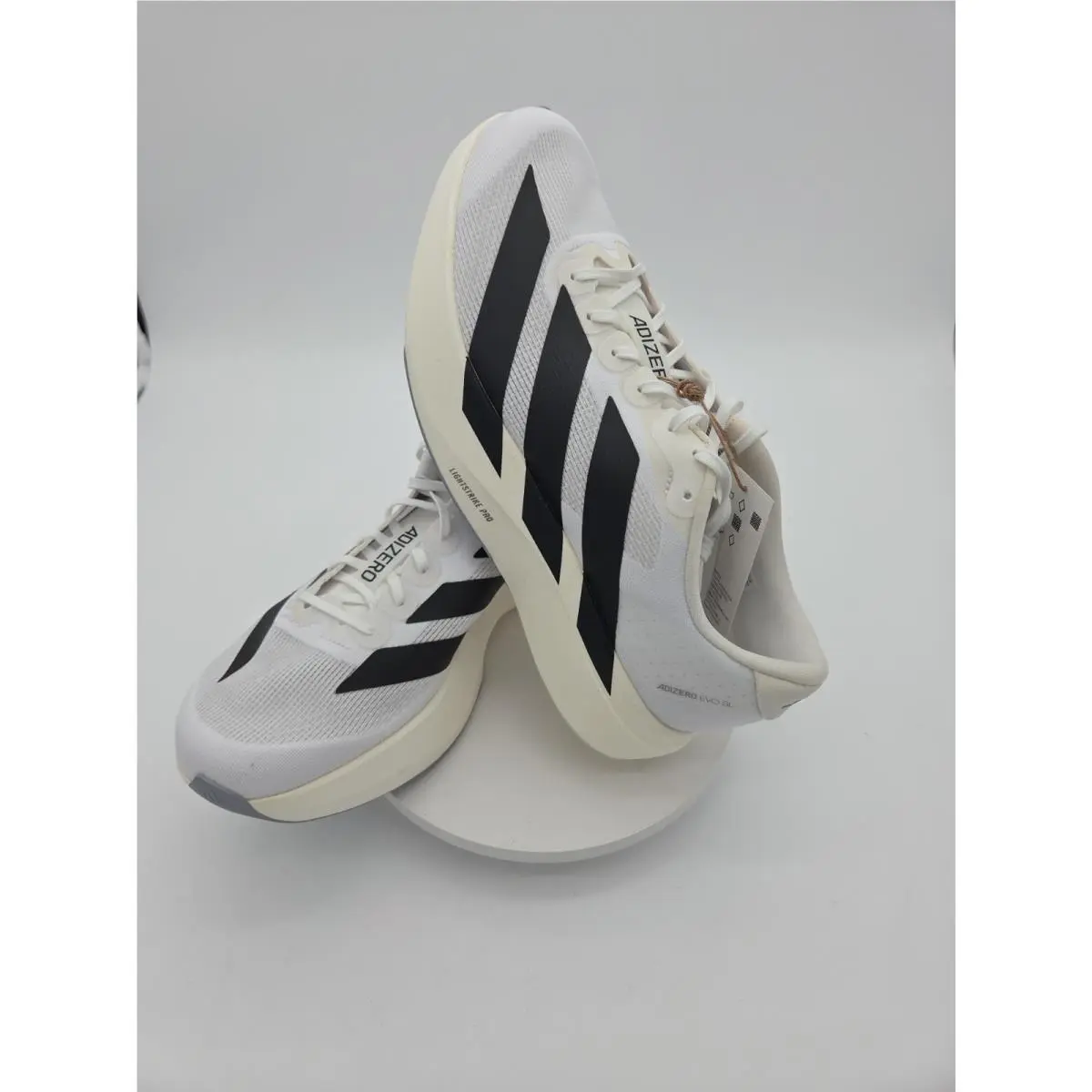 Adidas Adizero Evo SL White Black JH6206 Mens 11 Running Performance Sneaker