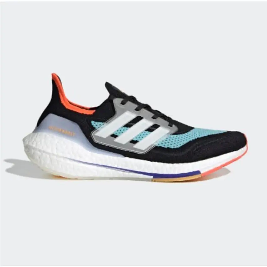 Adidas Ultraboost 21 Men`s Size 5 Women’s Size 6.5 Black White Aqua S23867