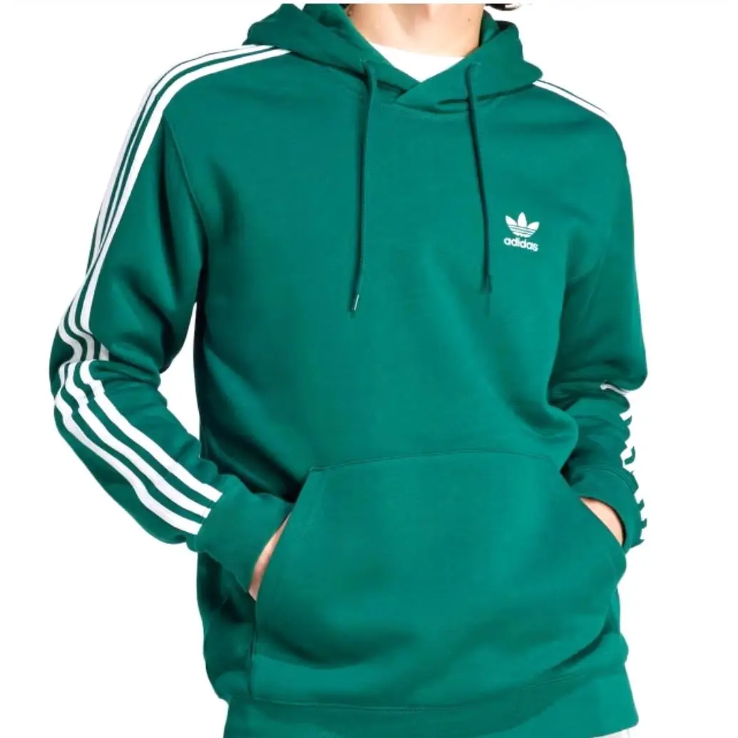 Mens Adidas Originals 3 Stripes Trefoil Hoodie Size Medium IR9872 Green