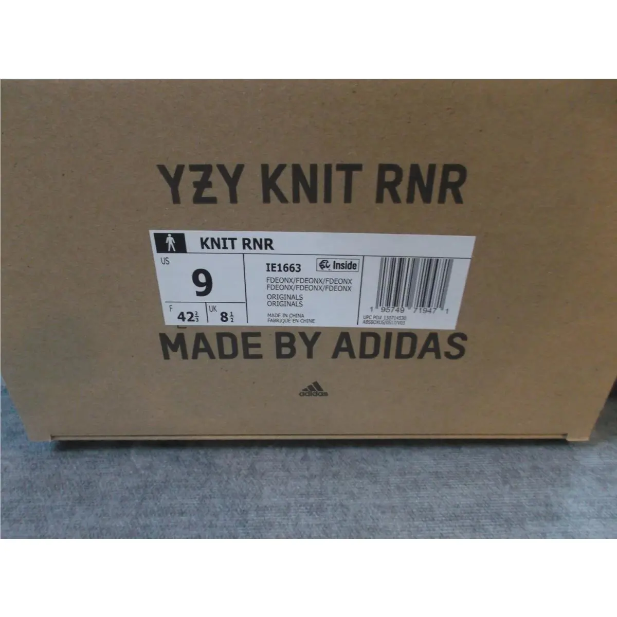 Adidas shoes - adidas Yeezy Knit Runner - Yeezy Knit Runner - IE1663 - Fade Onyx (UPC: 195749719471) 0