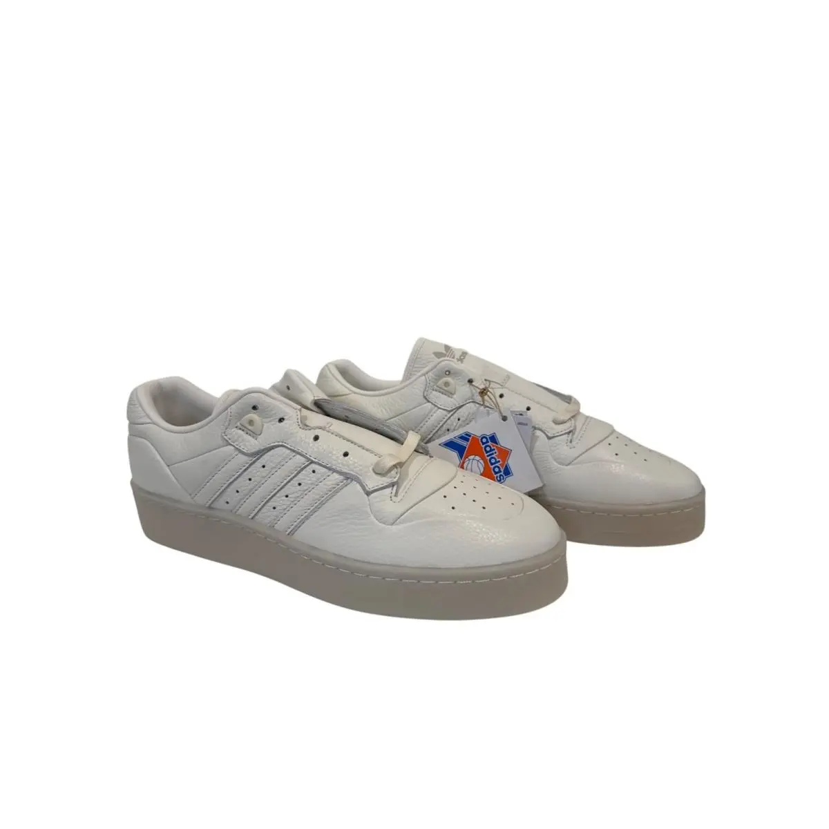 Adidas Rivalry Lux Low Sneakers White Leather Size 11.5 Mens Casual Athletic S