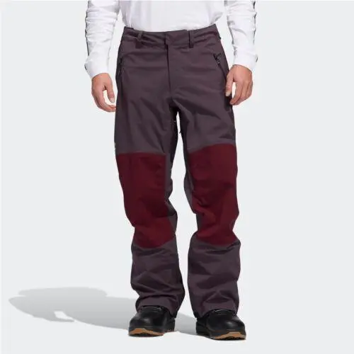Adidas 20K Fixed Pants Waterproof Snowboarding Ski Red Maroon Unisex Sz S FJ7505