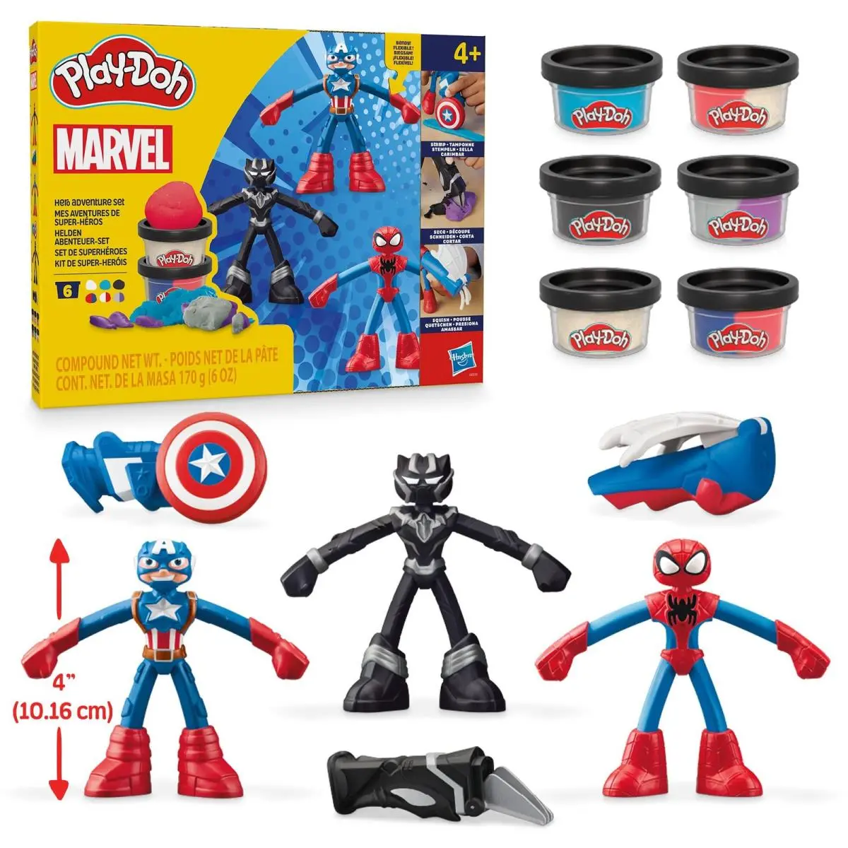 Play-doh Marvel Hero Adventure Playset 3 Action Zzzz-s Varies