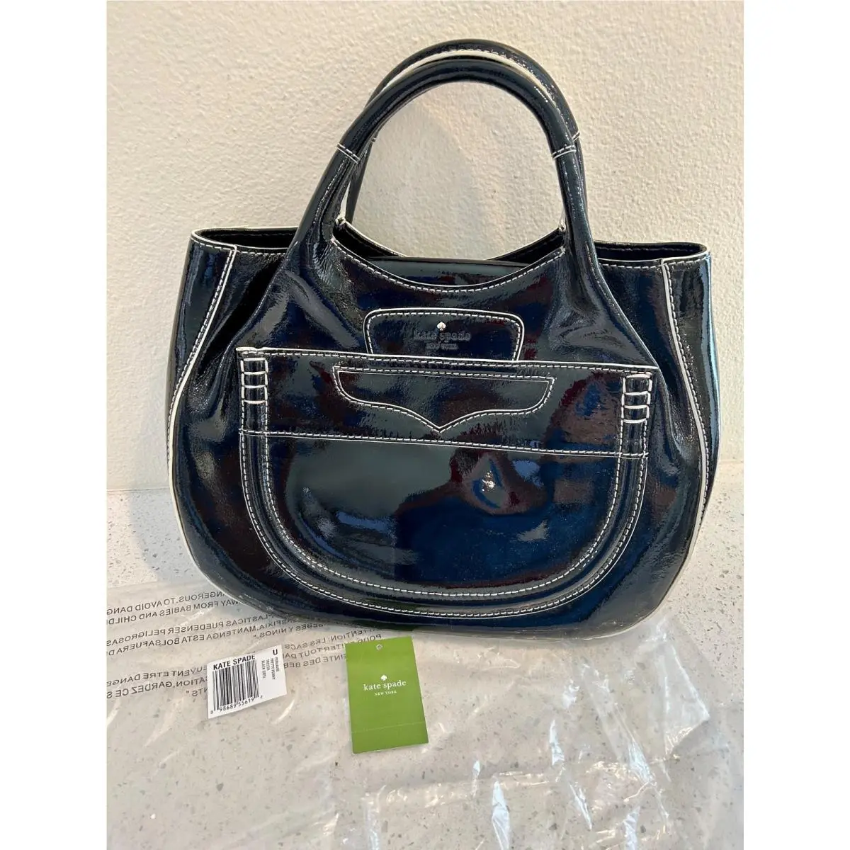 Kate Spade Black Patent Leather Treesh Pretty Penny Purse - W/tag