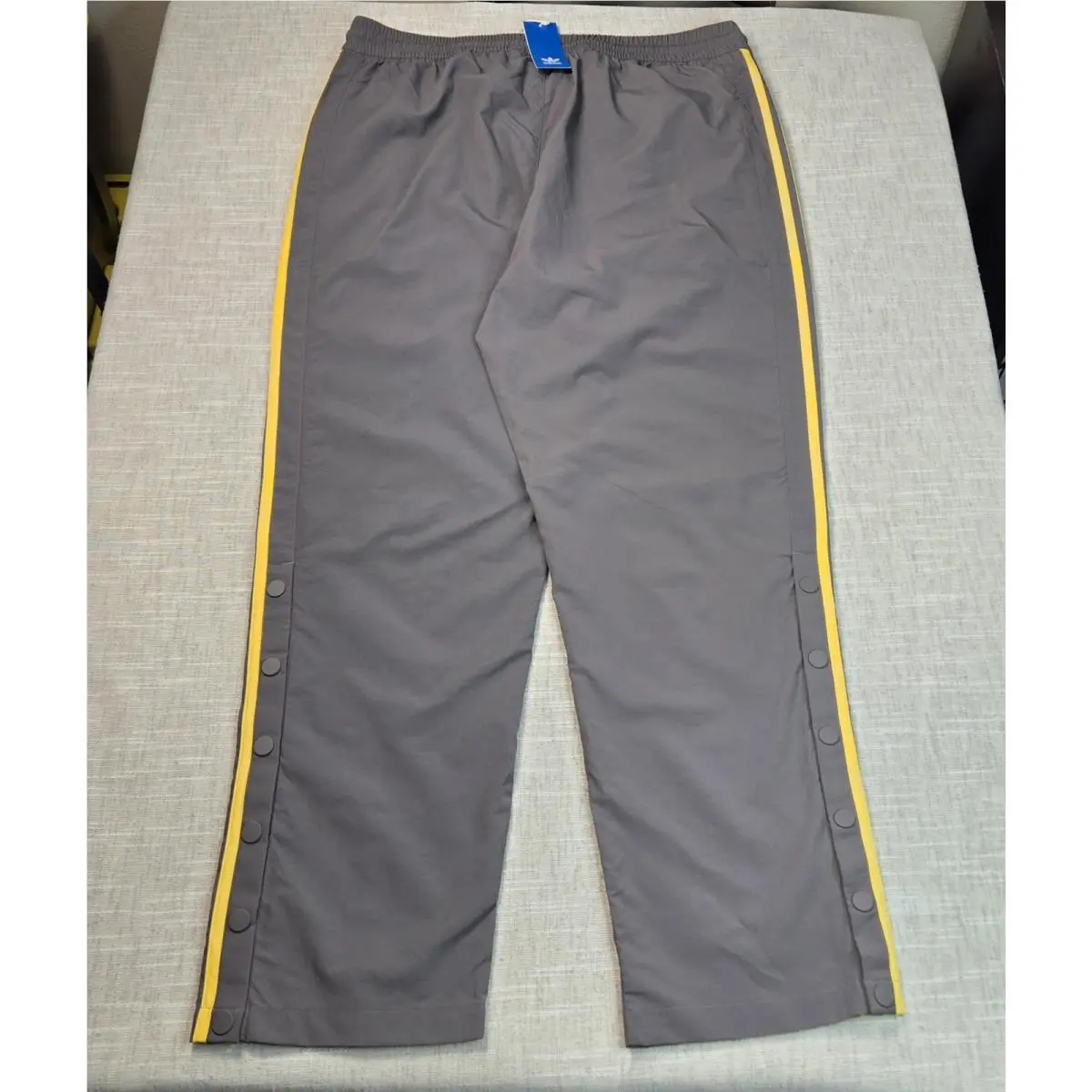 Adidas clothing - Adidas Originals Basketball Track Pants - IY0159 - Gray Yellow 1