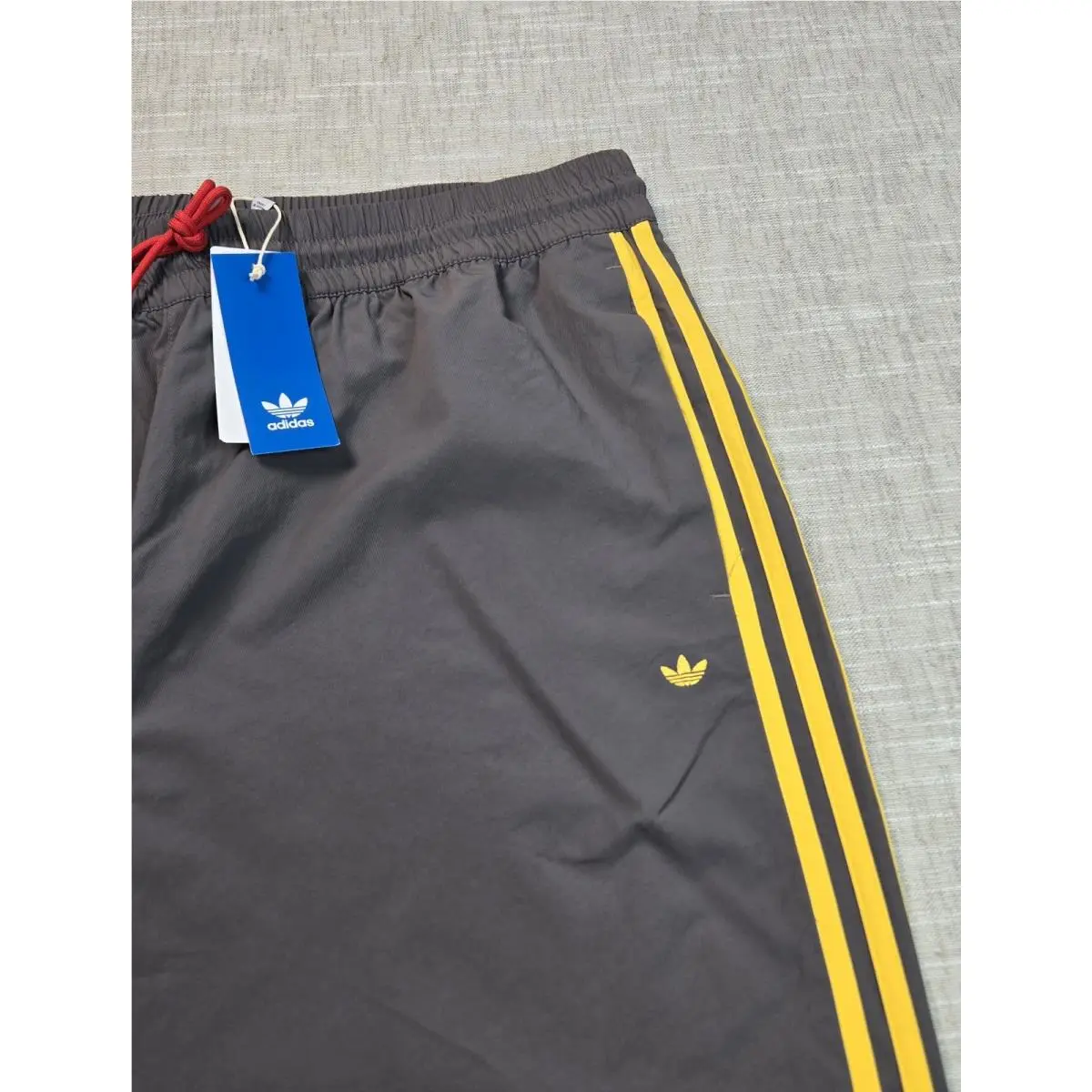 Adidas clothing - Adidas Originals Basketball Track Pants - IY0159 - Gray Yellow 2