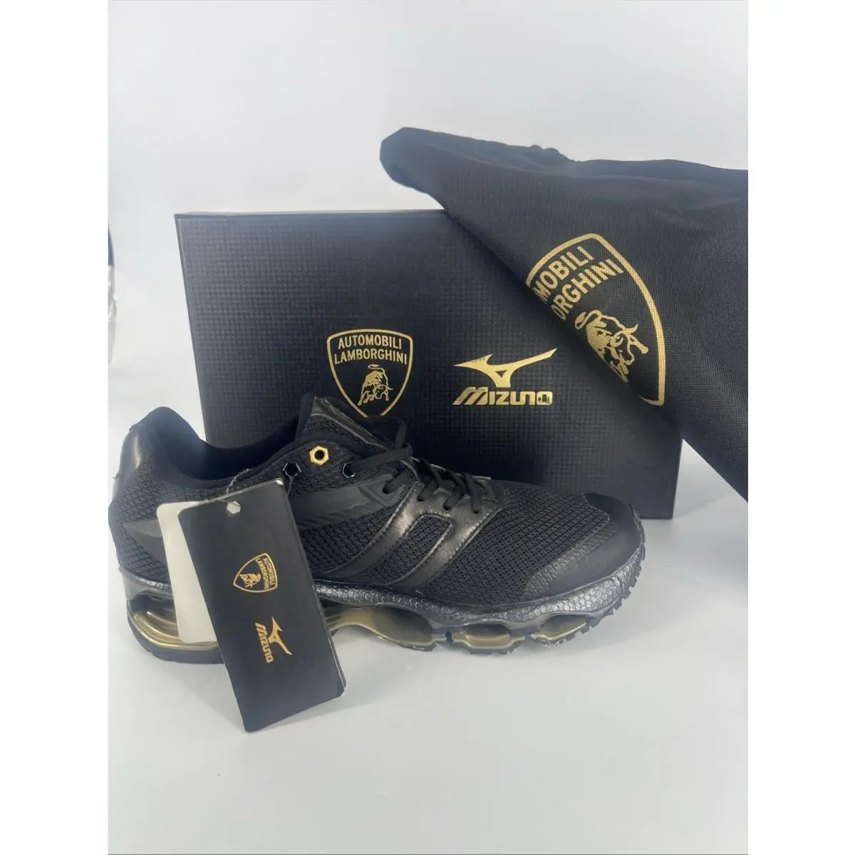 Mizuno Lamborghini-wave Tenjin Size 8usa Men’s -uk7 Eur40.5 Bra39.5 —-$198 Blk