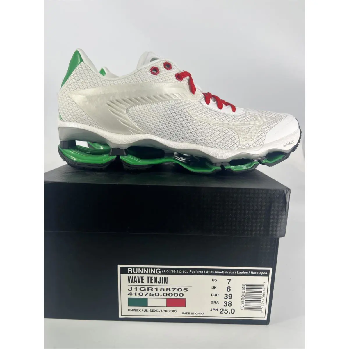 Mizuno Wave Tenjin Size 7 Usa Men’s Uk6 Eur39 Bra38-white /green