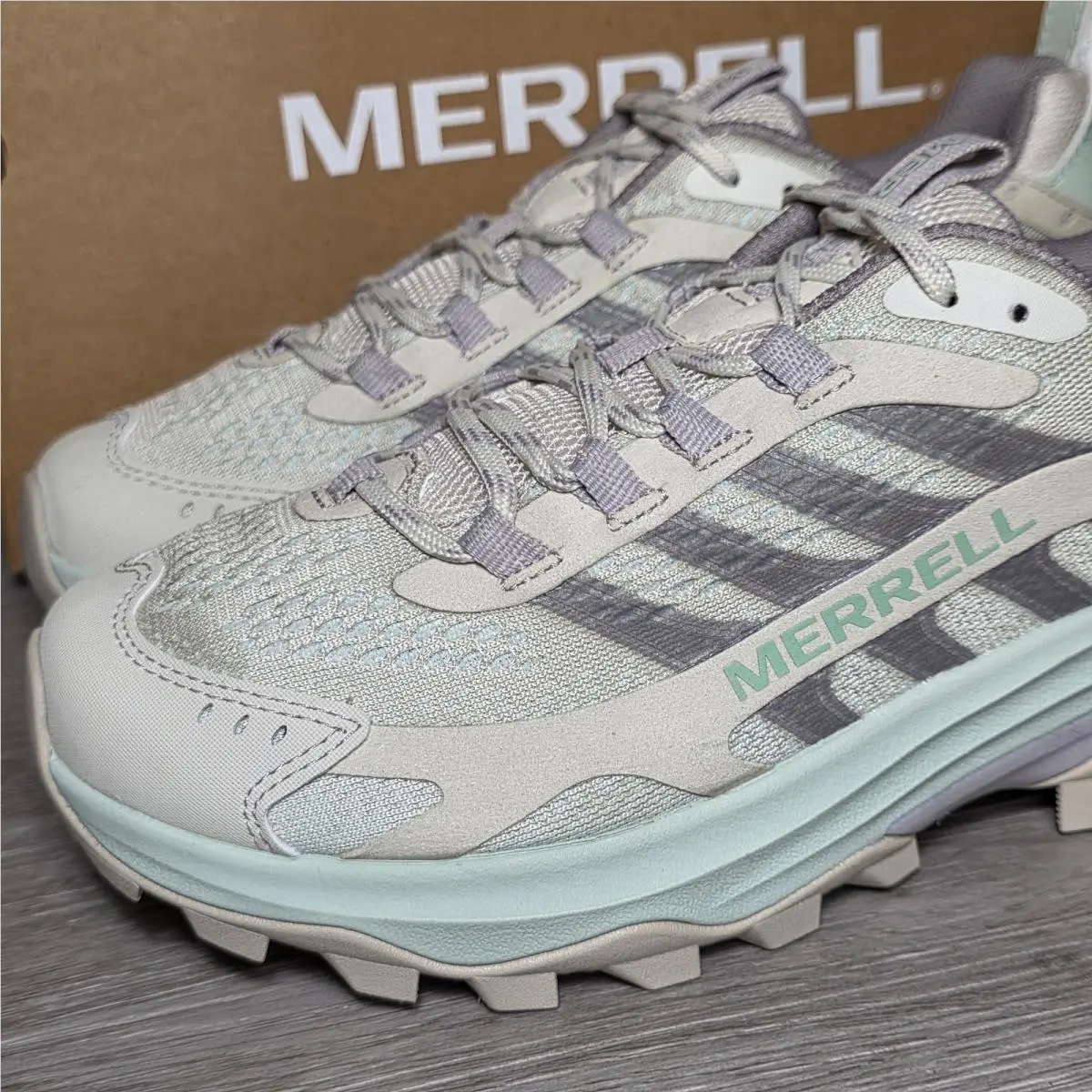 Merrell shoes - Merrell Moab Speed 2 - Moab Speed - J038520 - Pastel Green, Off-White 1