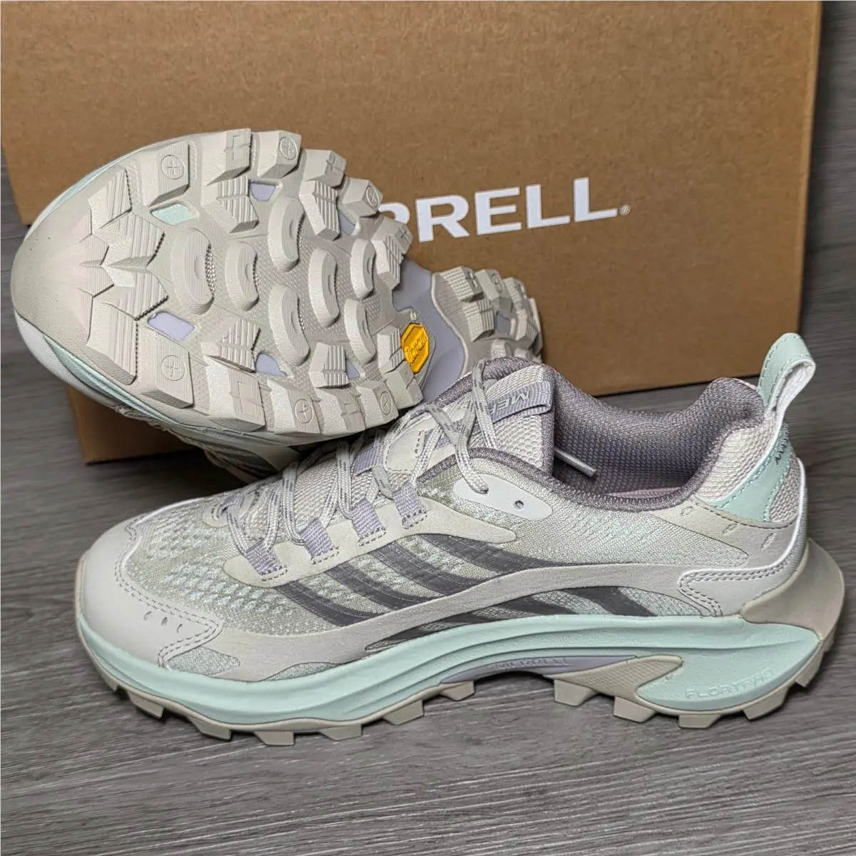 Merrell shoes - Merrell Moab Speed 2 - Moab Speed - J038520 - Pastel Green, Off-White 7