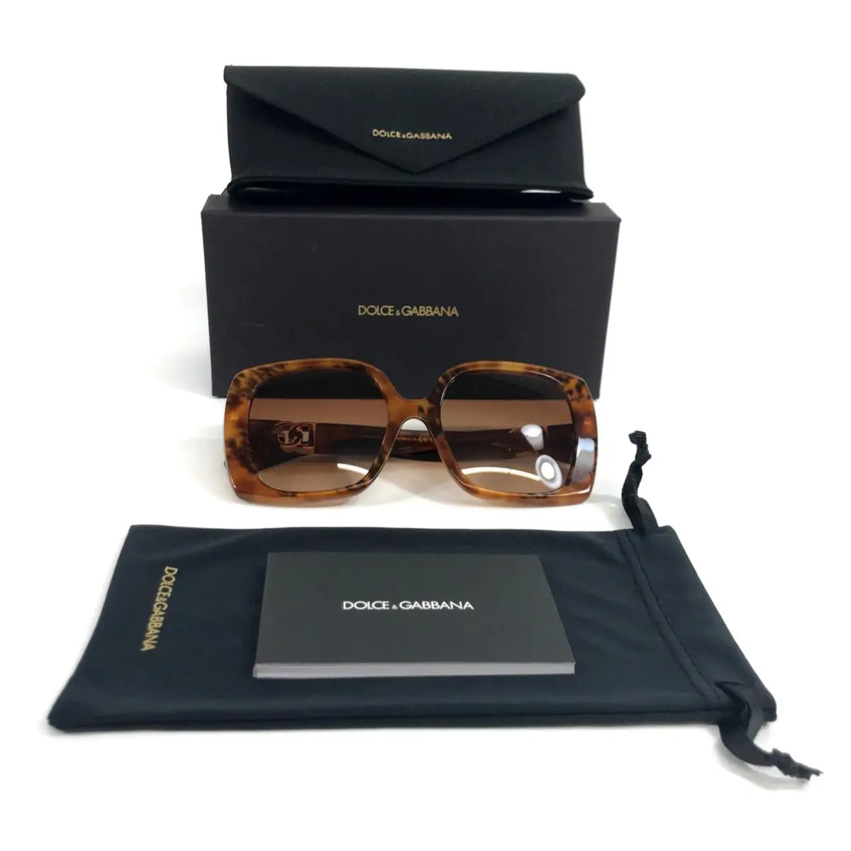 Dolce Gabbana Sunglasses DG4475 3380/13 Havana Frames w/ Brown Gradient Lenses by Dolce & Gabbana