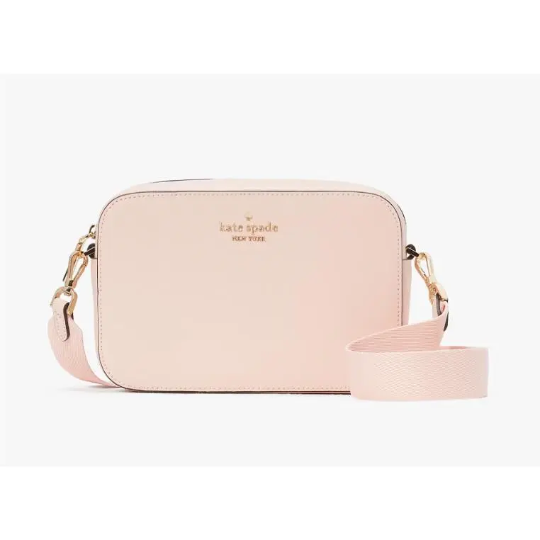 Kate Spade Madison Mini Camera Crossbody Bag Saffiano Leather Conch Pink