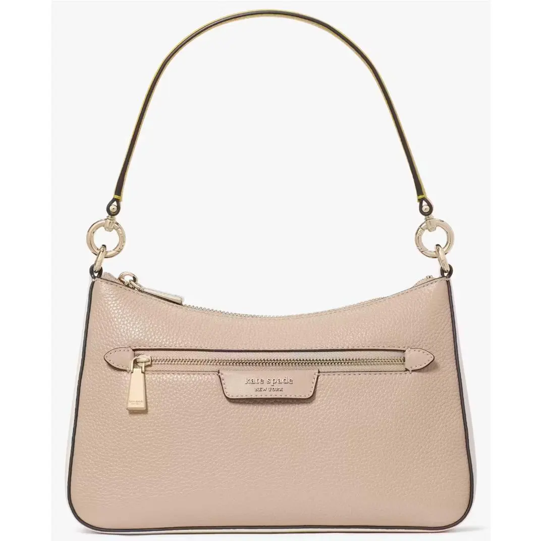 Kate Spade Hudson Convertible Beige Leather Crossbody Bag KF853 Purse