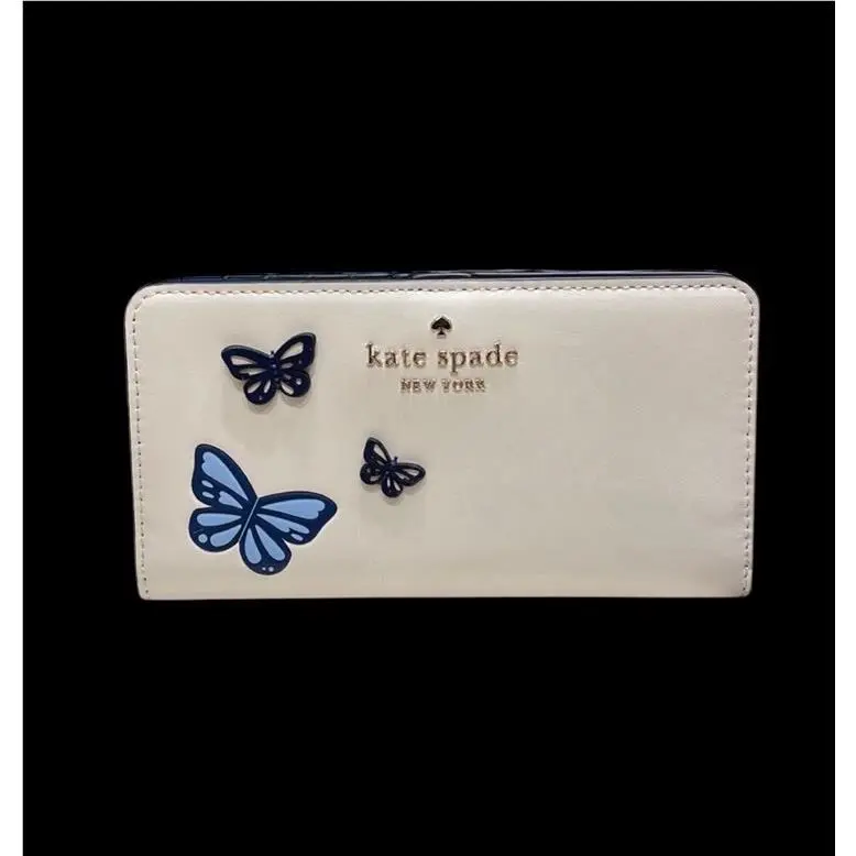 Kate Spade Large Flutter Fly Slim Leather Bifold Wallet