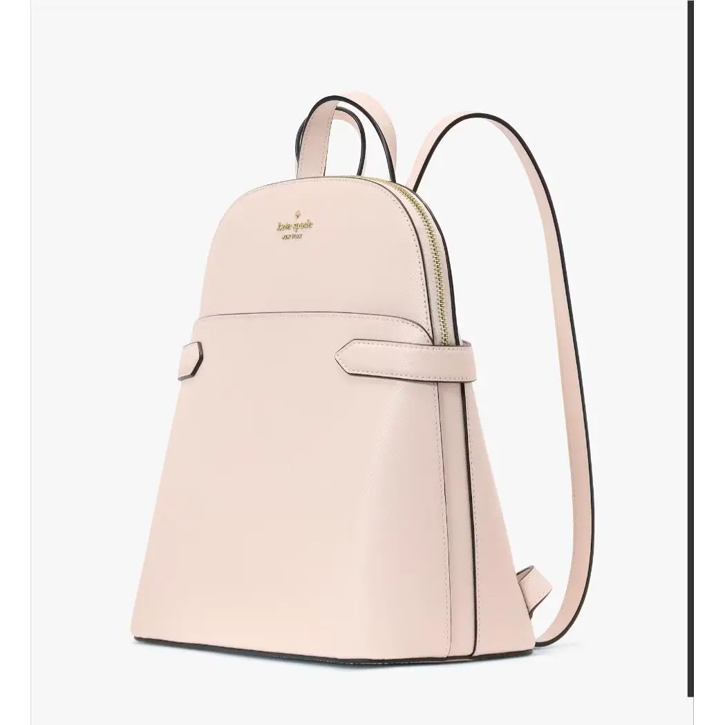 Kate Spade Staci Medium Leather Dome Backpack Powdered Sugar