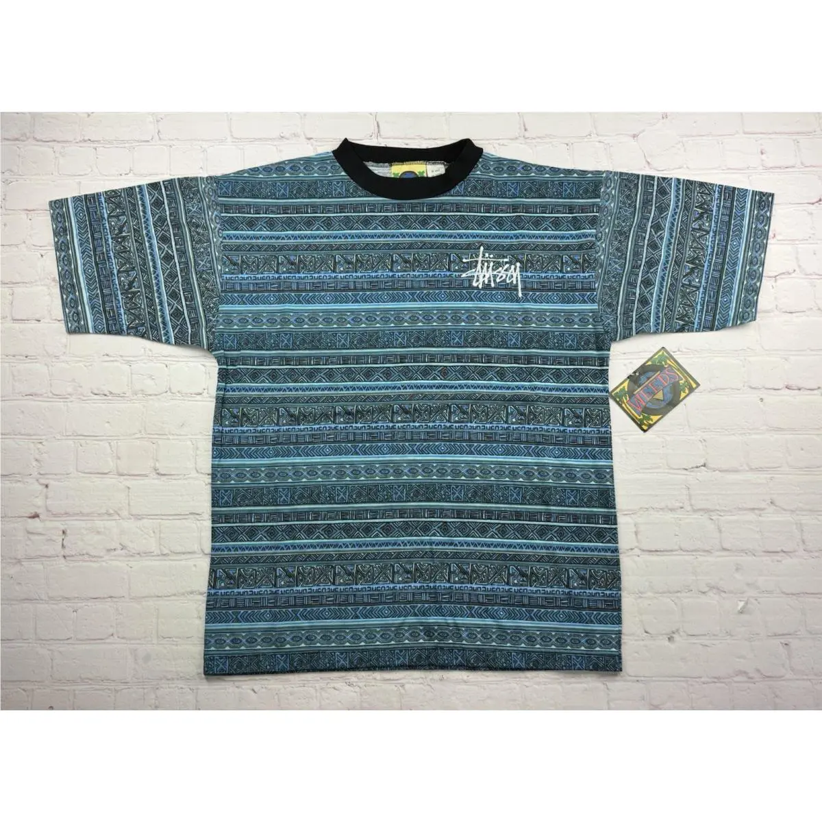 Vintage Weeds T-shirt Mens S/m Geometric Stussy Dog Town Skater Surfer Aztec