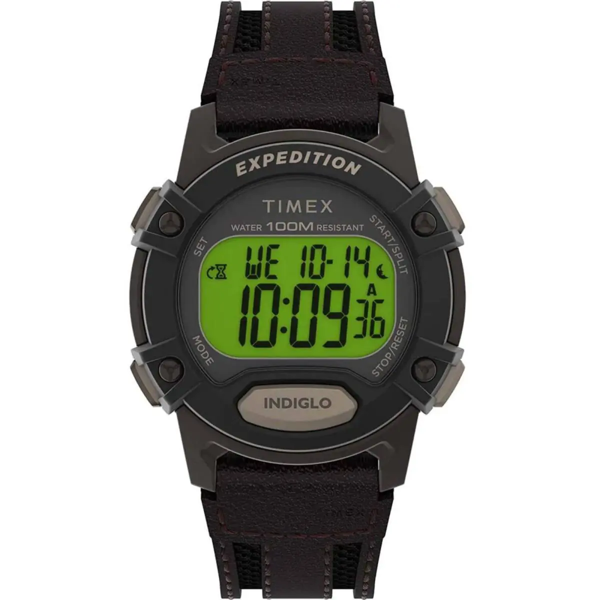 Timex Men`s Watch Expedition Digital Dial Grey Resin Case Black Strap TW4B24500