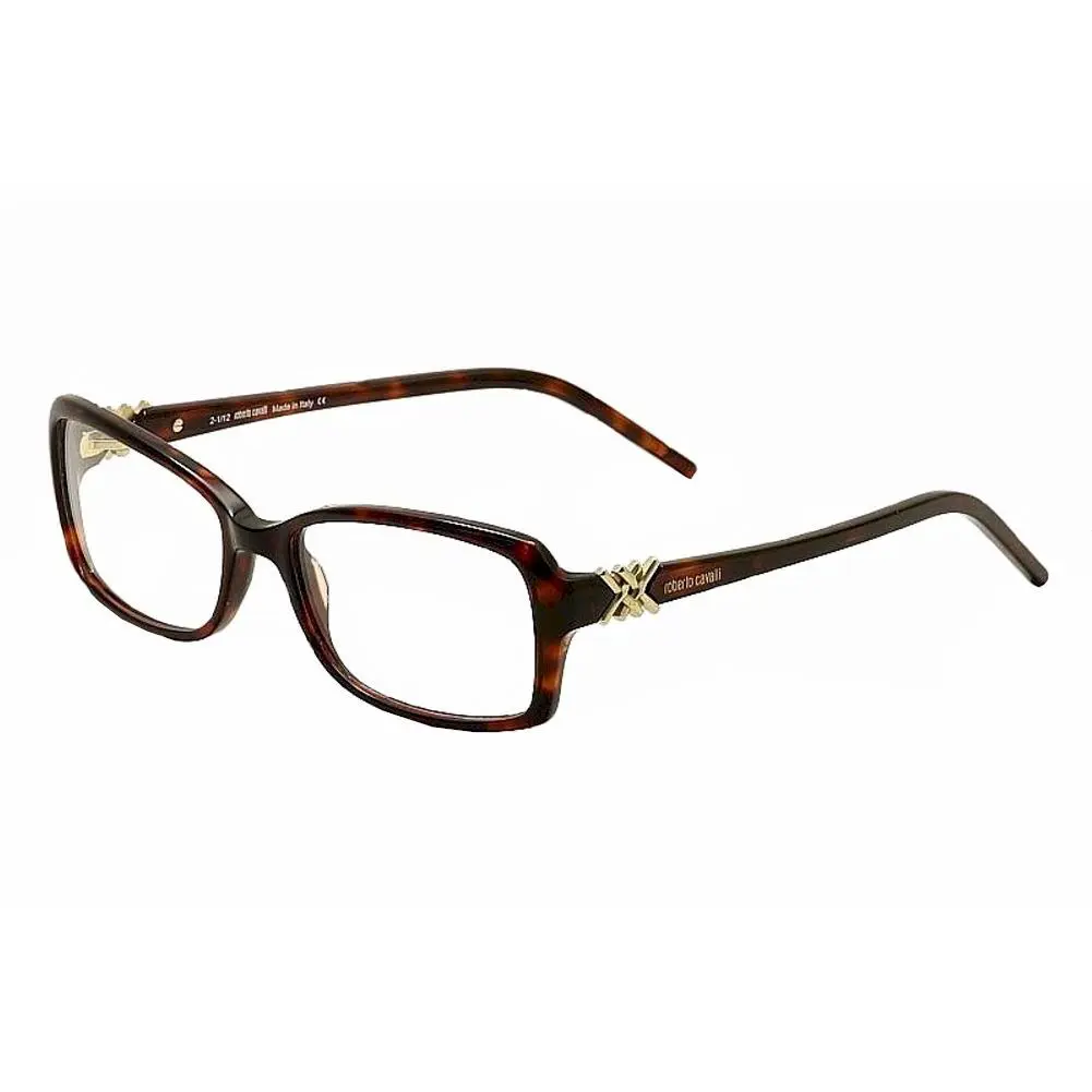 Roberto Cavalli Women`s Eyeglasses Giaggiolo 624 052 Havana Optical Frame 53mm