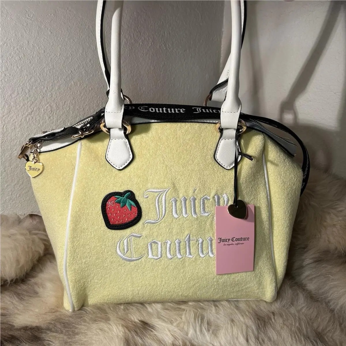 Sweet N Juicy FR Tote Satchel Crossbody - Yellow Pear by Juicy Couture