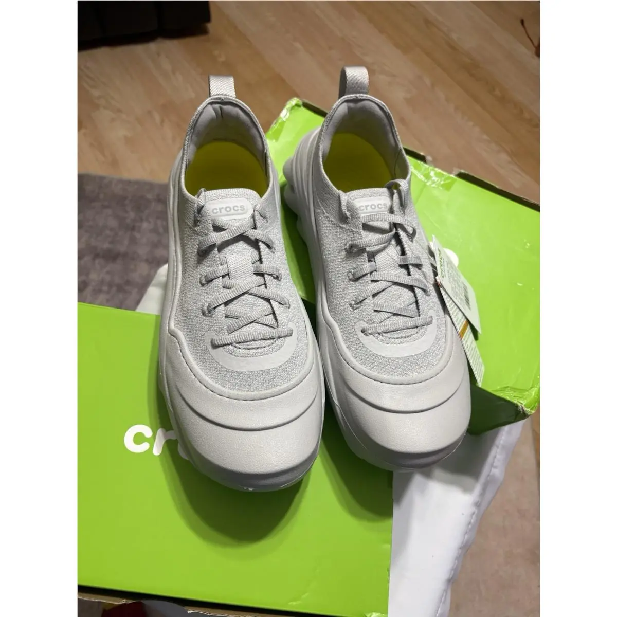 Crocs Echo Surge Atmosphere Acidity Unisex Casual Walkers Brand Look Nwb - Lt Grey