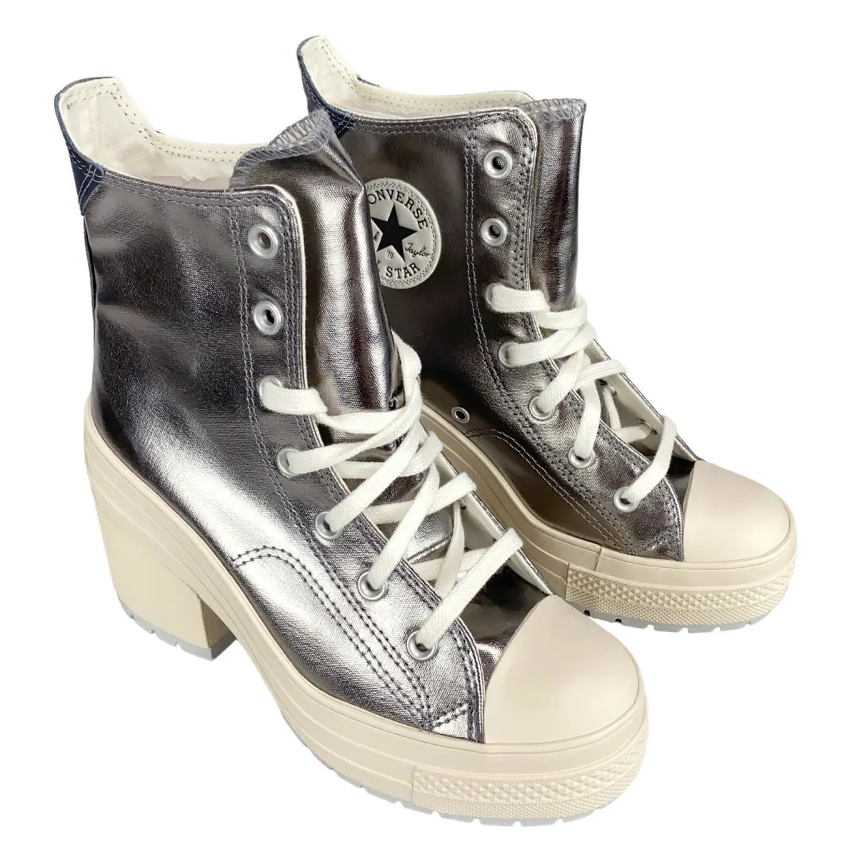 Converse shoes - Converse Chuck 70 De Luxe Heel Hi - A09896C - Silver 1