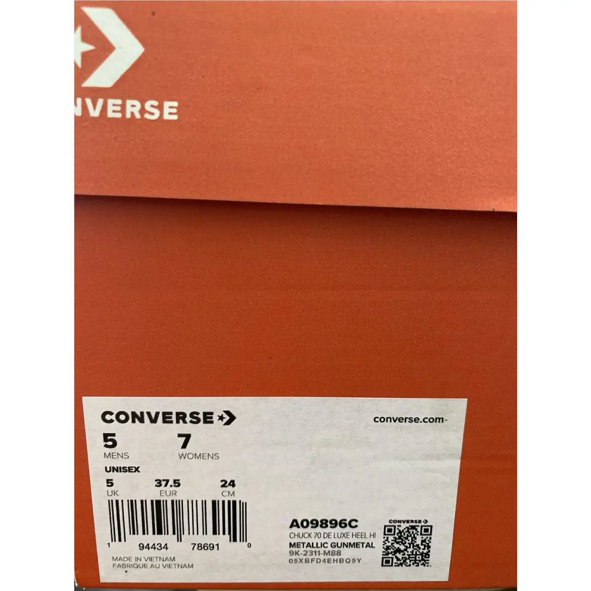 Converse shoes - Converse Chuck 70 De Luxe Heel Hi - A09896C - Silver 4