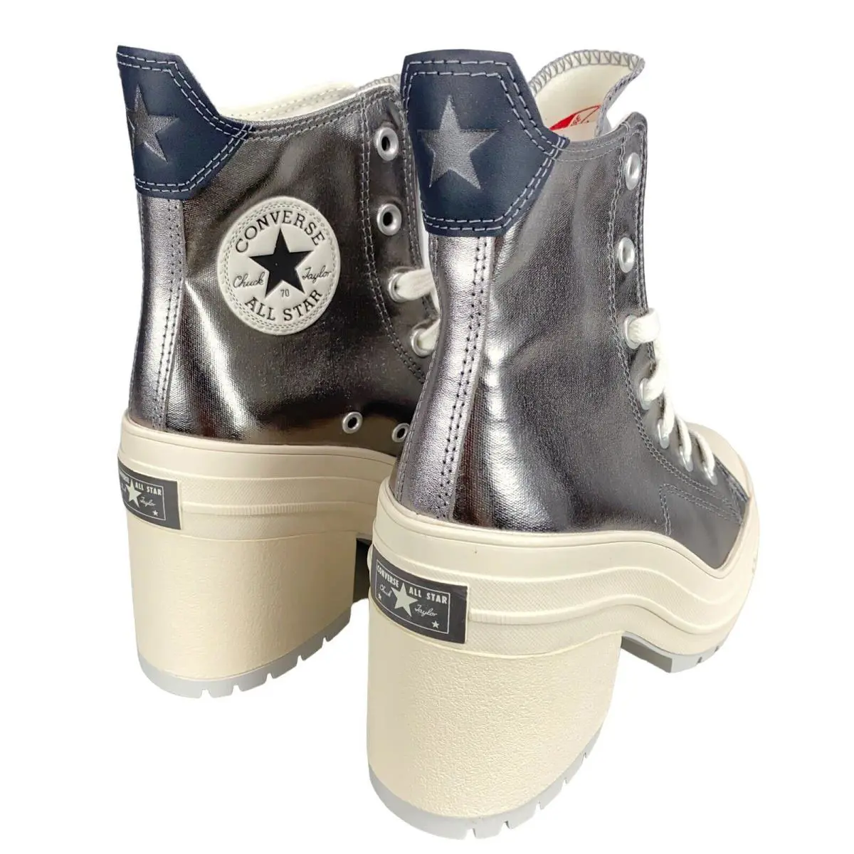 Converse shoes - Converse Chuck 70 De Luxe Heel Hi - A09896C - Silver 8
