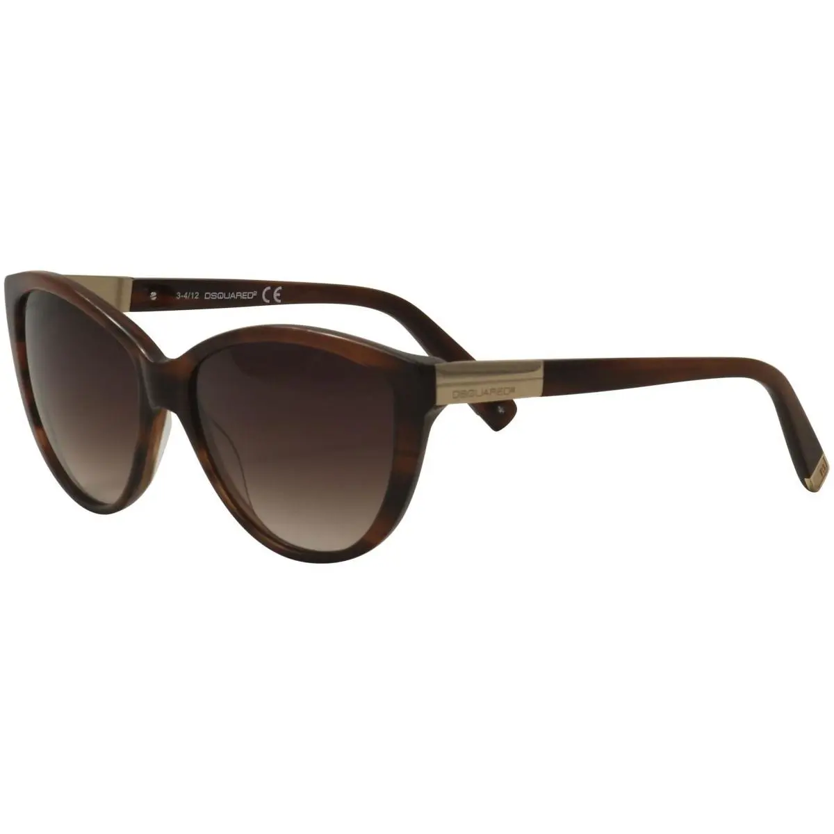 Dsquared2 Women`s DQ0112 DQ/0112 47F Light Brown Cat Eye Sunglasses 58mm