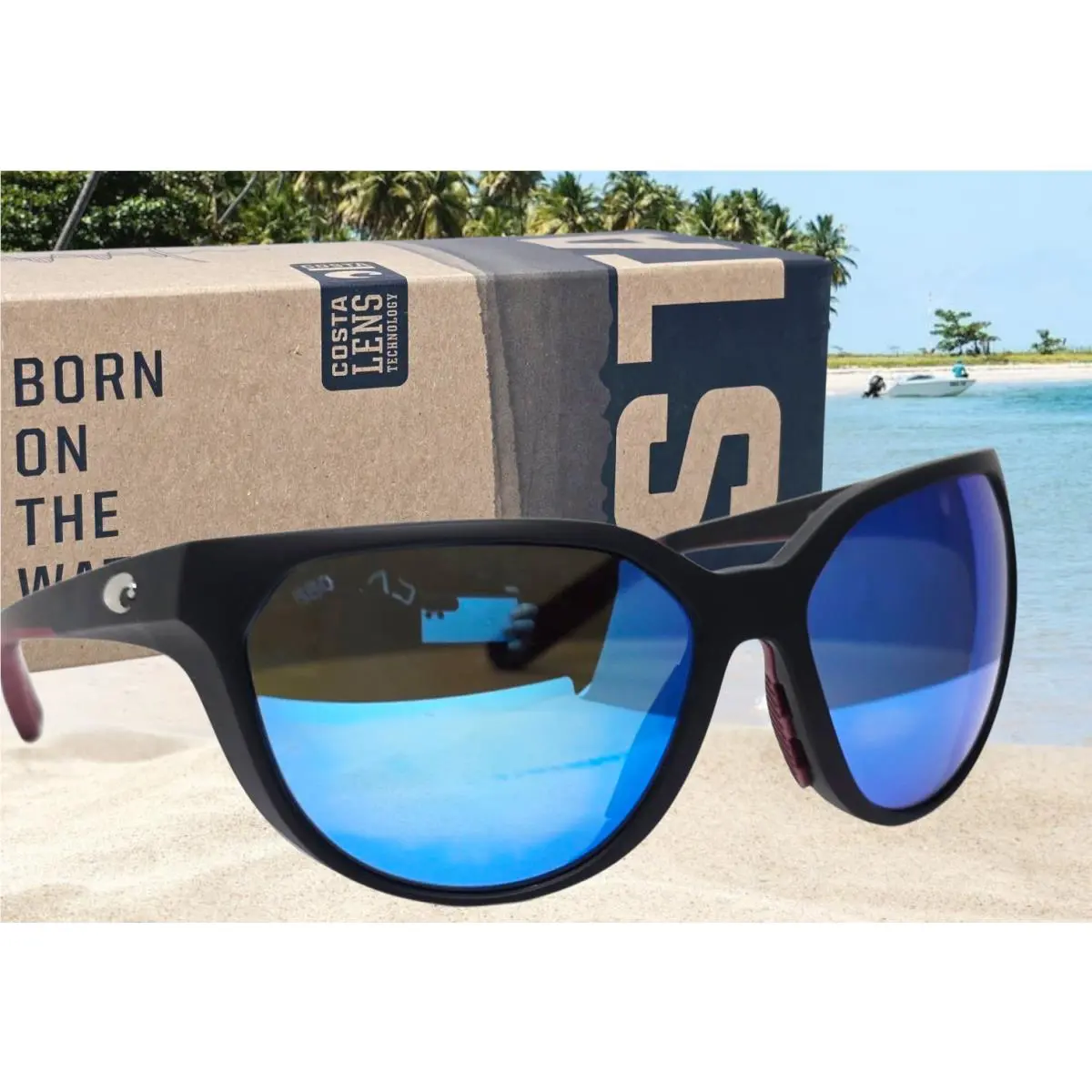 Costa Del Mar Matte Black/blue Mirror Mayfly Polarized 580G Sunglasses