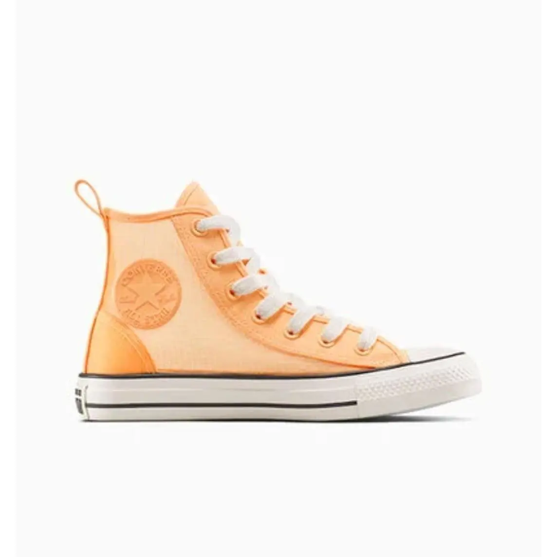 Converse Chuck Taylor All Star Hi Tops Unisex Women 9 Men 7 Translucent Shoes - Orange