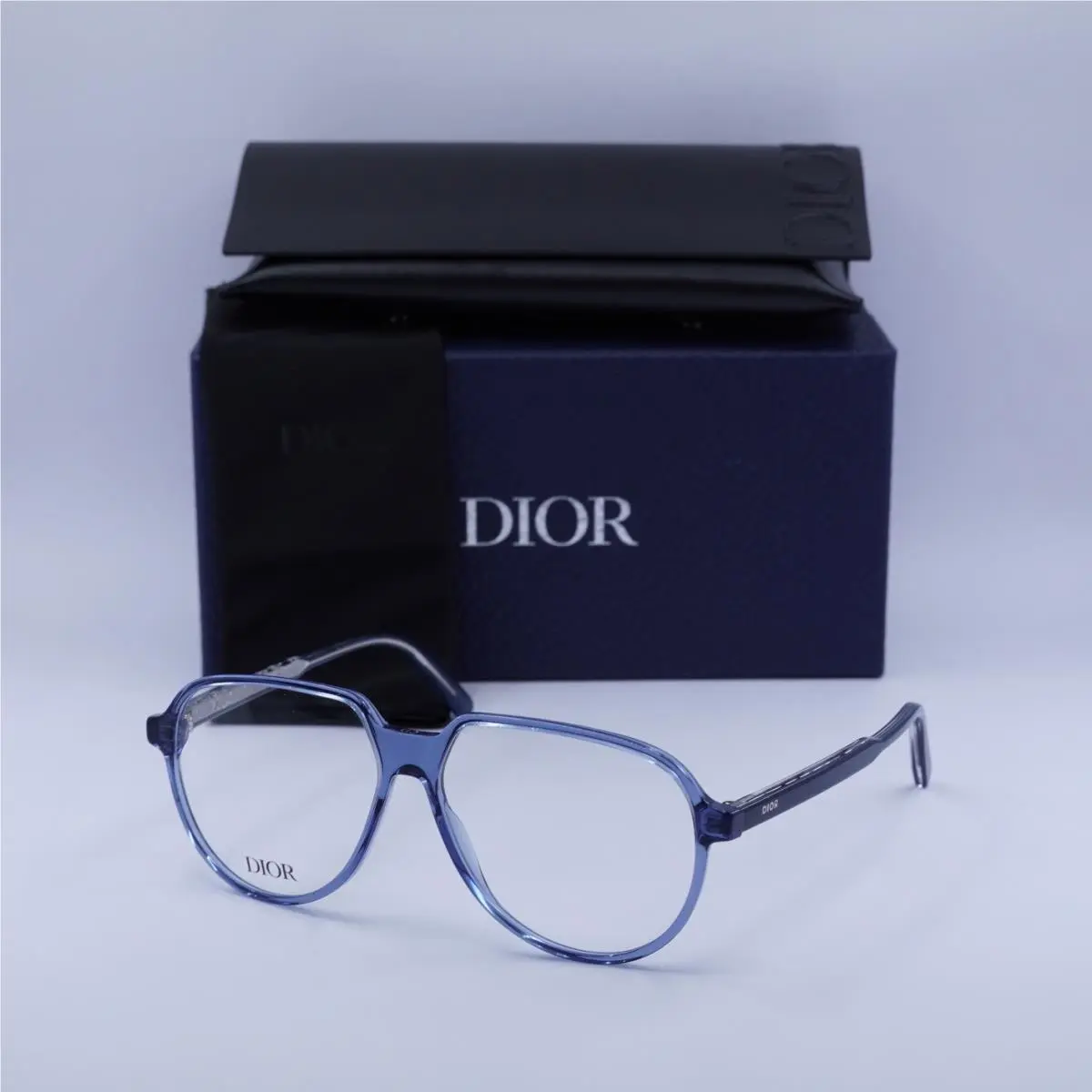 Dior Indior O A1I 3000 Transparent Blue 58mm Eyeglasses