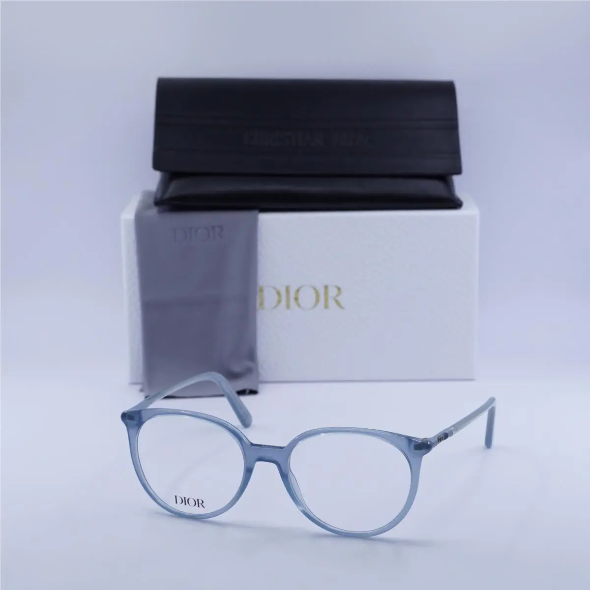 Dior Mini CD O B1I 3000 Shiny Blue 51mm Eyeglasses