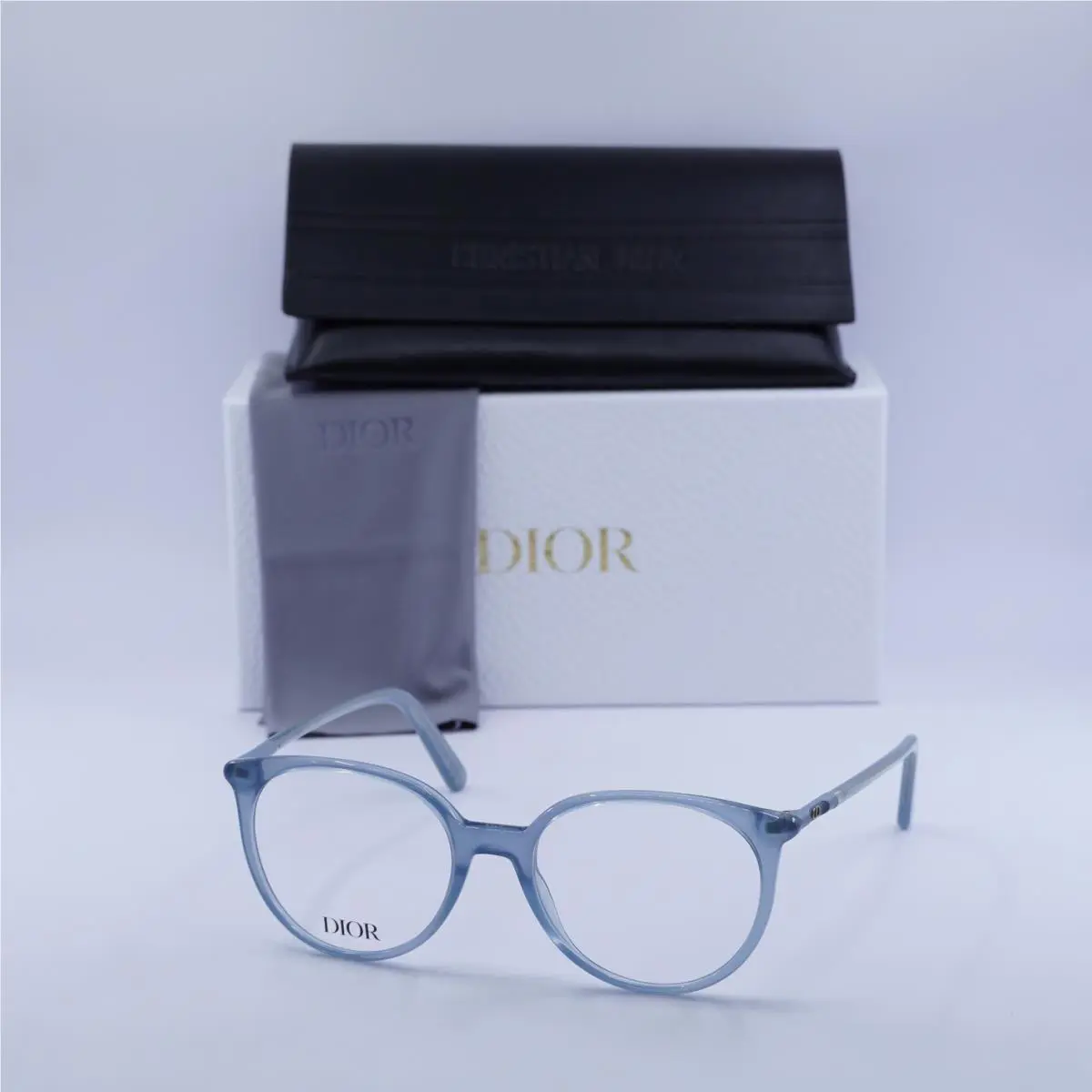 Mini CD O B1I 3000 Shiny Blue 51mm Eyeglasses by Dior