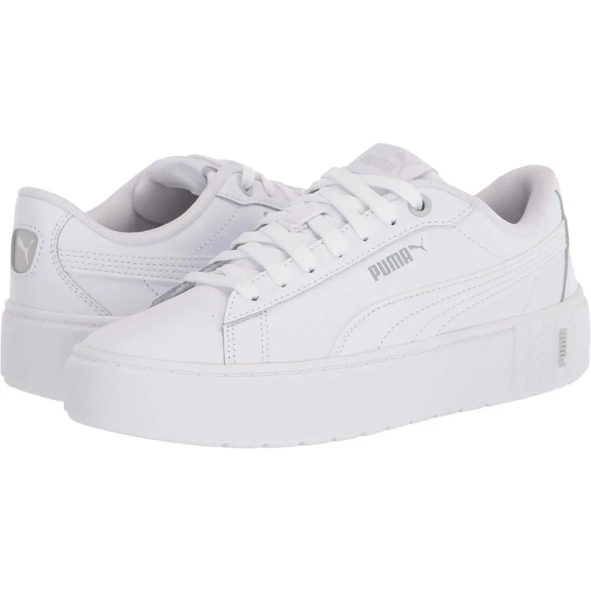 Puma shoes - PUMA Smash Platform V2 L C Lace Up - 39400601 - White 5