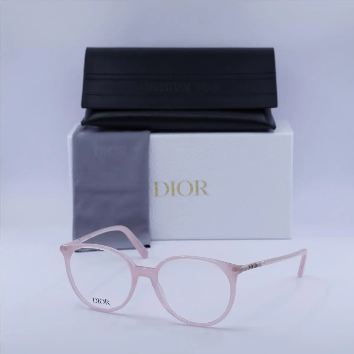 Mini CD O B1I 4000 Shiny Light Pink 53mm Eyeglasses by Dior