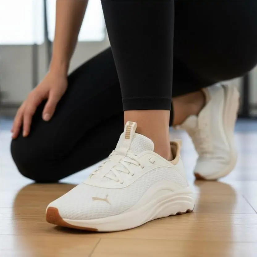 6 Women Sophia Evo Vital Sneakers Athletic Lace-up Shoes Activewear Cream by Puma