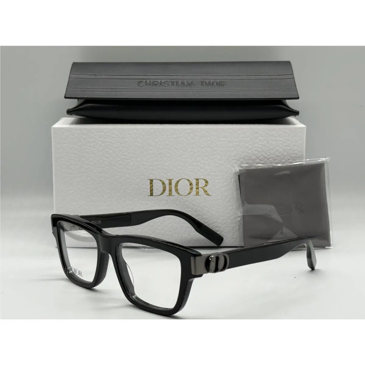 Christian  CD Icono S1I 1000 Shiny Black Sunglasses 53-17 by Dior