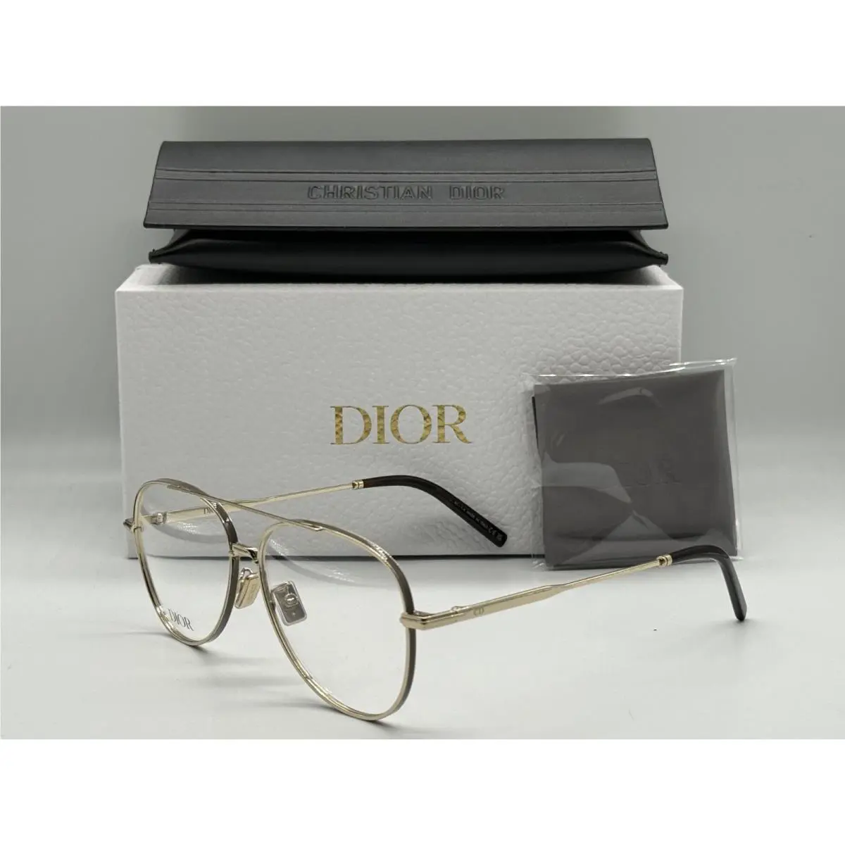 Christian blacksuito A2U C000 Gold Sunglasses 57-14 by Dior