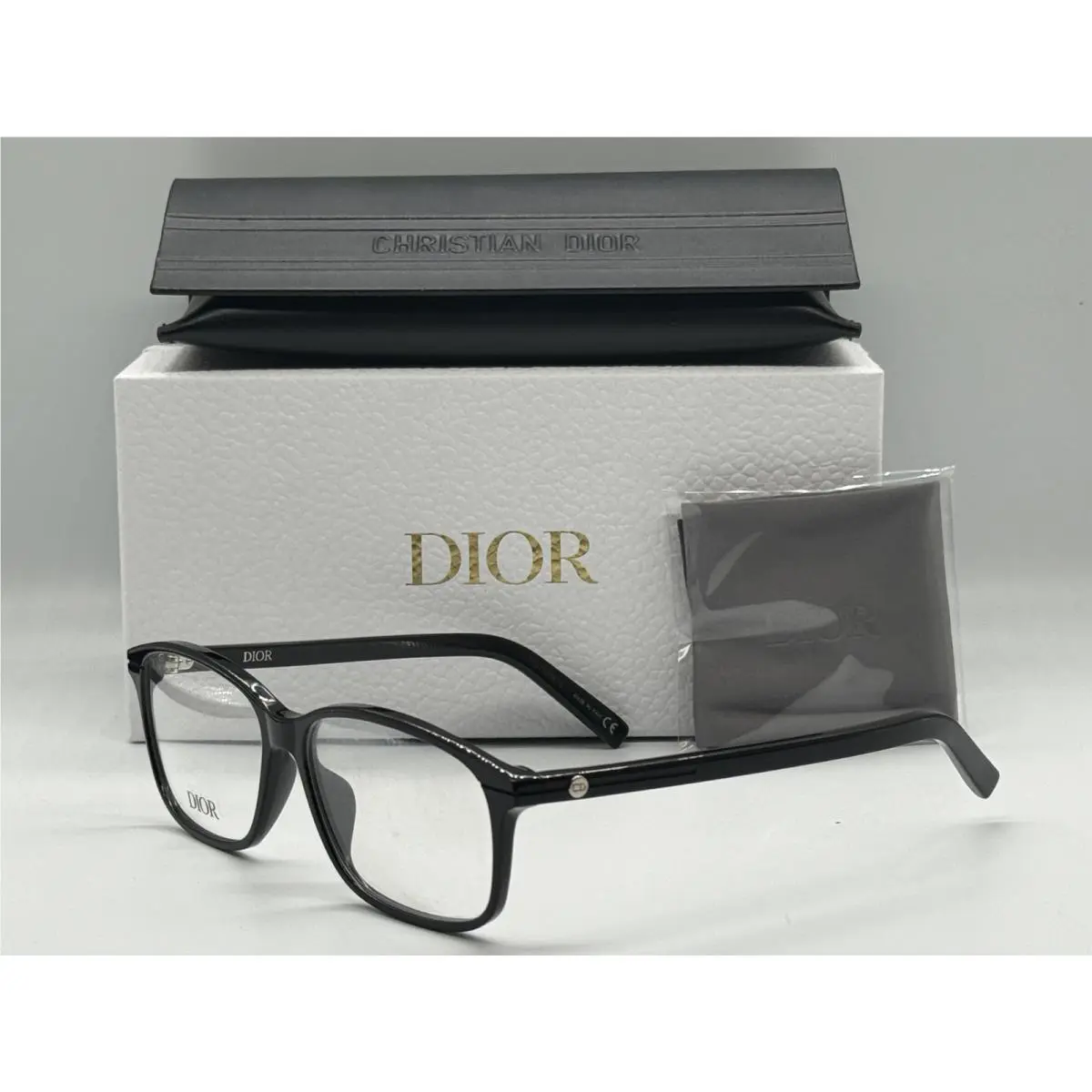 Christian essentialo SI 1000 Shiny Black Eyeglasses 58-15 by Dior