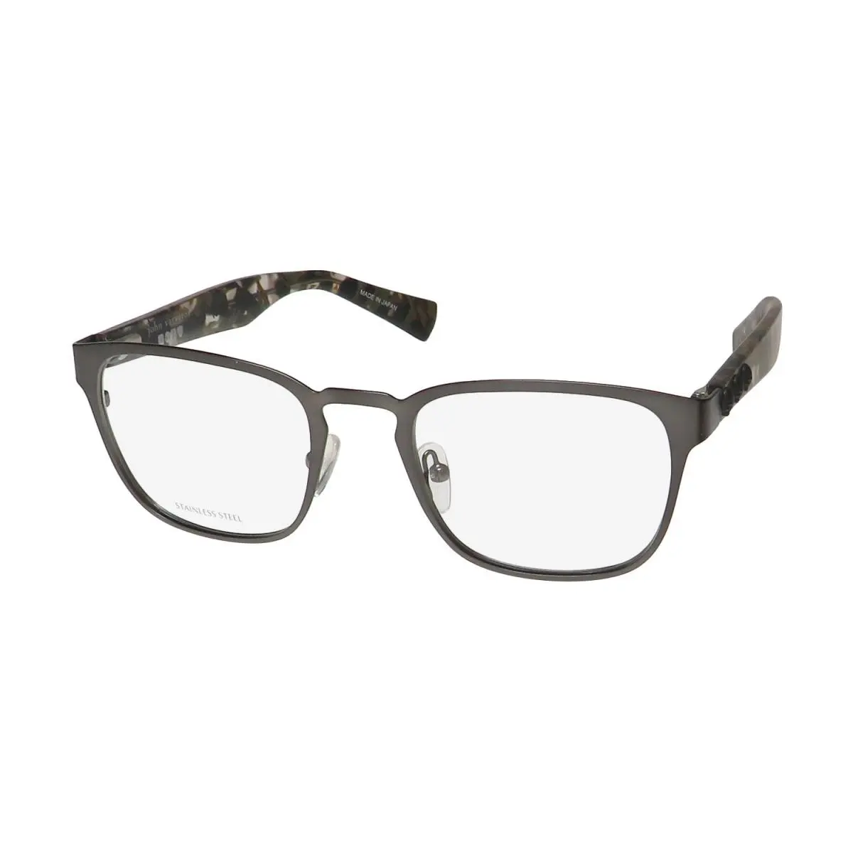 John Varvatos VJV187 Eyeglasses Metal Plastic 51-21-145 Full-rim Gray