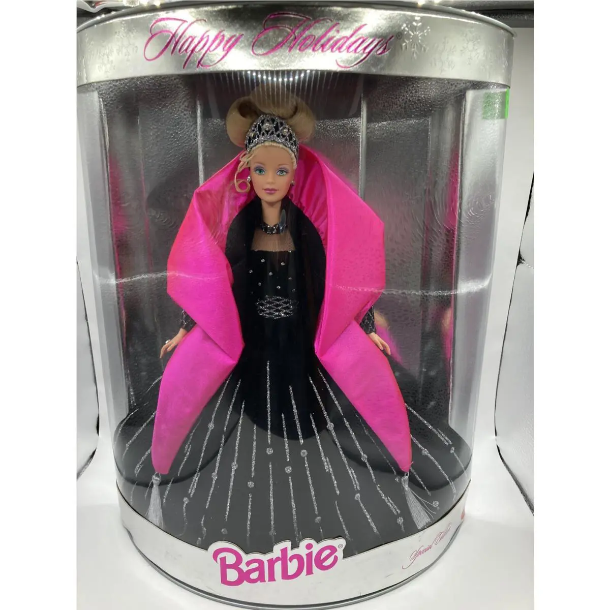 1998 Barbie Happy Holidays Christmas Edition Rare Box Photo On Back Nrfb 20200