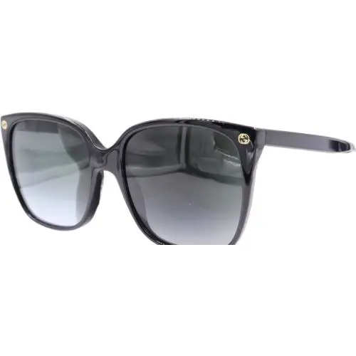 Gucci Women Square Black Gray Gradient Oversize Sunglasses GG0022S 001 57