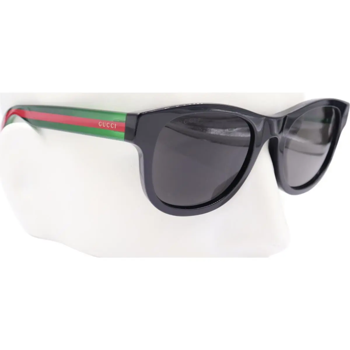 Gucci Luxury Black-green Sunglasses Gray Polarized Lens GG0003SN 006 52