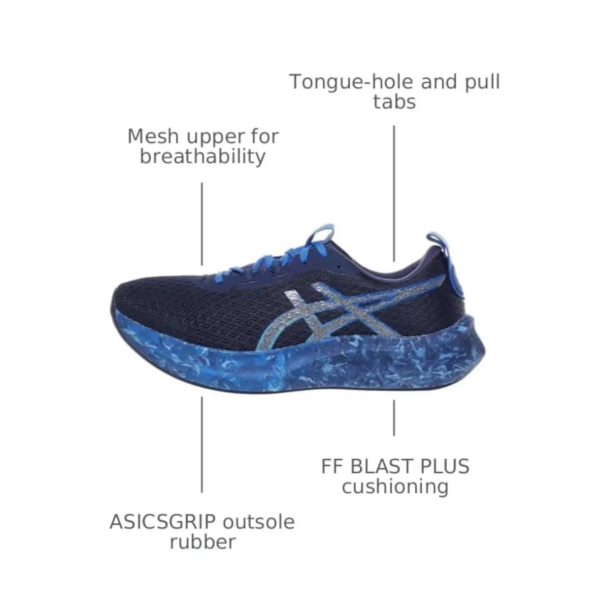 Asics shoes - ASICS GEL-Noosa Tri 16 - Tri - 1011B872-400 - Indigo Blue/Blue Coast (UPC: 0197298591034) 2