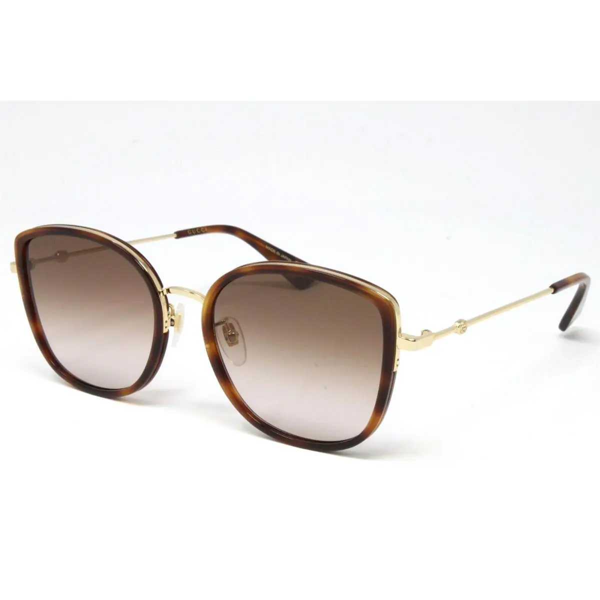 Gucci GG0606SK-003 Cat Eye Havana Gold 56mm Brown Lens Women`s Sunglasses