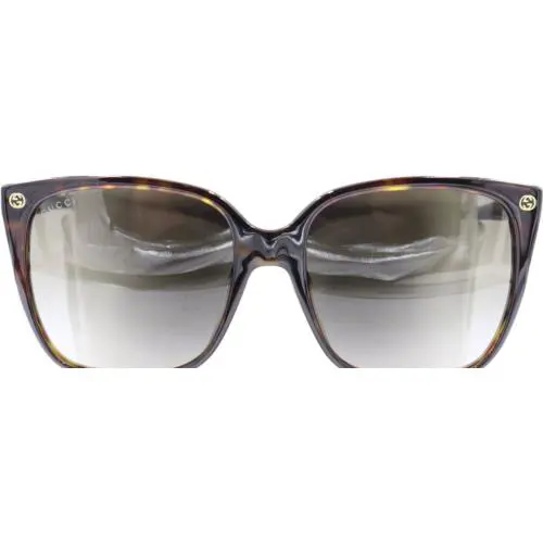 Gucci Women Square Havana Tortoise Brown Gradient Sunglasses GG0022S 003 57