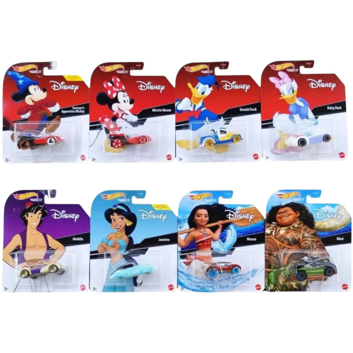 Hot Wheels Disney Character Cars 2022 8 Vehicles in Case HDL35 956C