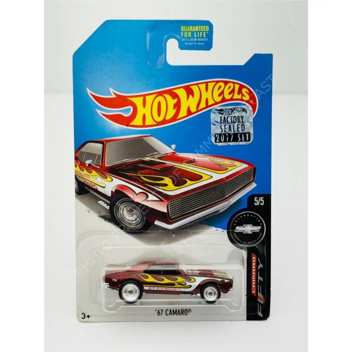 Hot Wheels 2017 Super Treasure Hunt `67 Camaro Red W/ Sticker in Blister