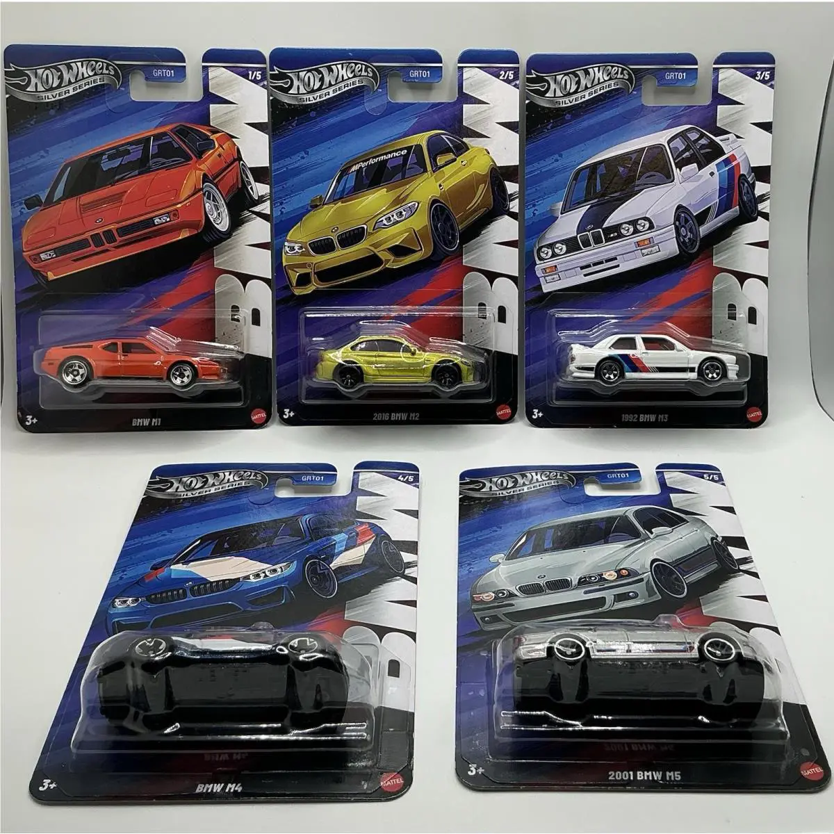 Hot Wheels Silver Series 5 Car Set Complete Set 1 TO 5