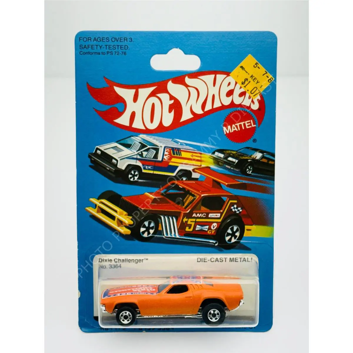 Hot Wheels Blackwall Dixie Challenger Orange 3364 in Blisterpack